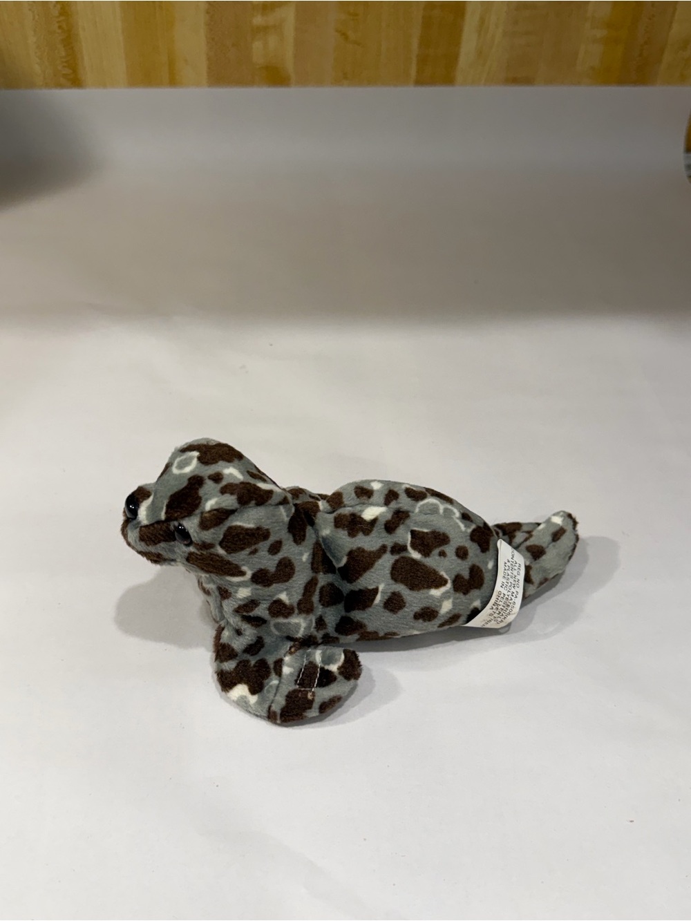 Wild Republic Realistic Harbor Seal Pup Gray Spotted Stuffed Plush Animal